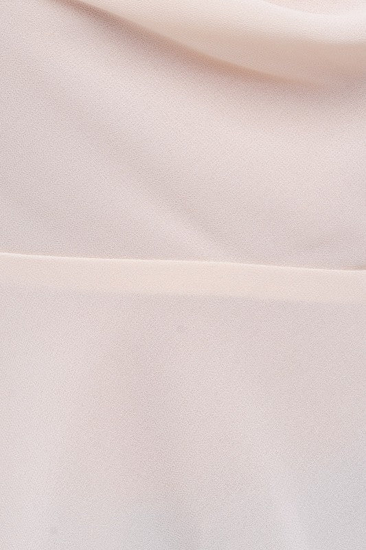 Spaghetti Detail Cowl Neck Cami Top