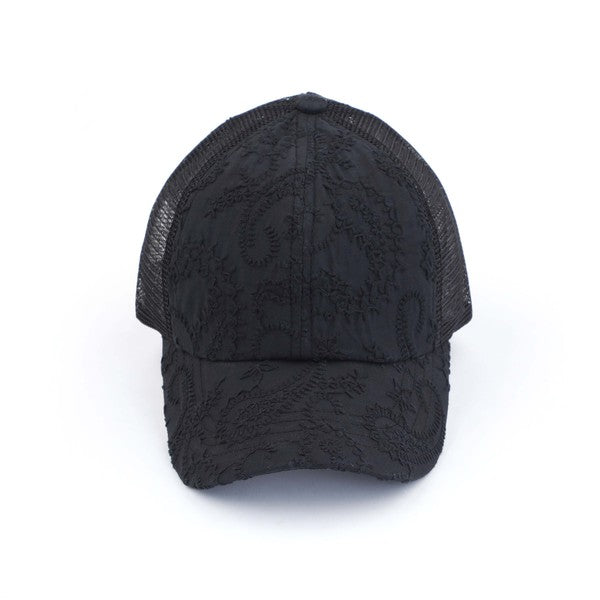CC Paisley Embroidered Criss-Cross Cap