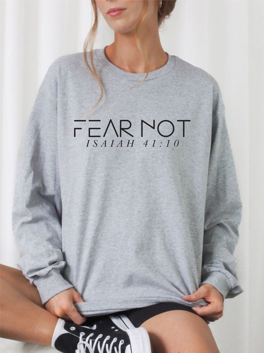 Fear Not Isaiah 41 10 Cozy Crewneck Sweatshirt