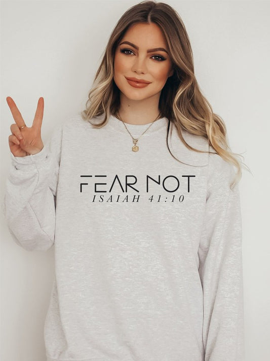Fear Not Isaiah 41 10 Cozy Crewneck Sweatshirt