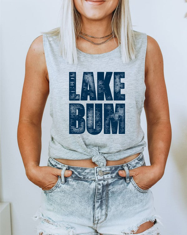 Lake Bum Graphic Bella Canvas Flowy Muscle Tank