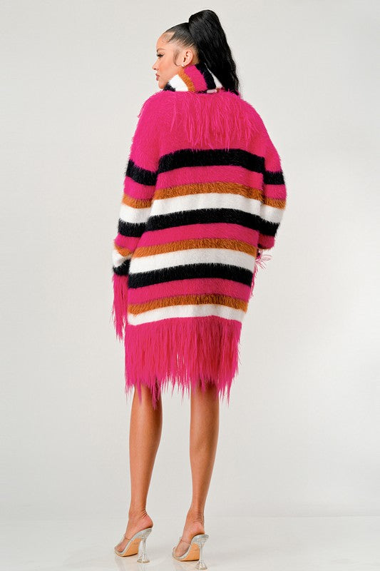 Athina Fuzzy Striped Sweater