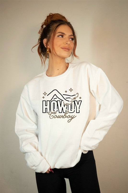 Howdy Graphic Crewneck Sweatshirt