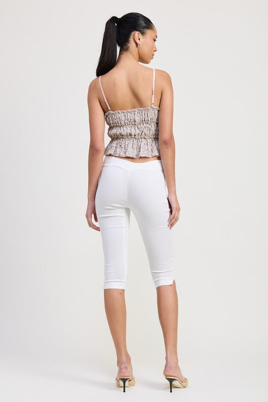 FLORAL TIERED RUFFLE TOP