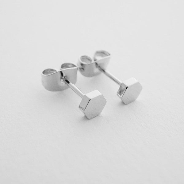 Hexagon Stud Earrings