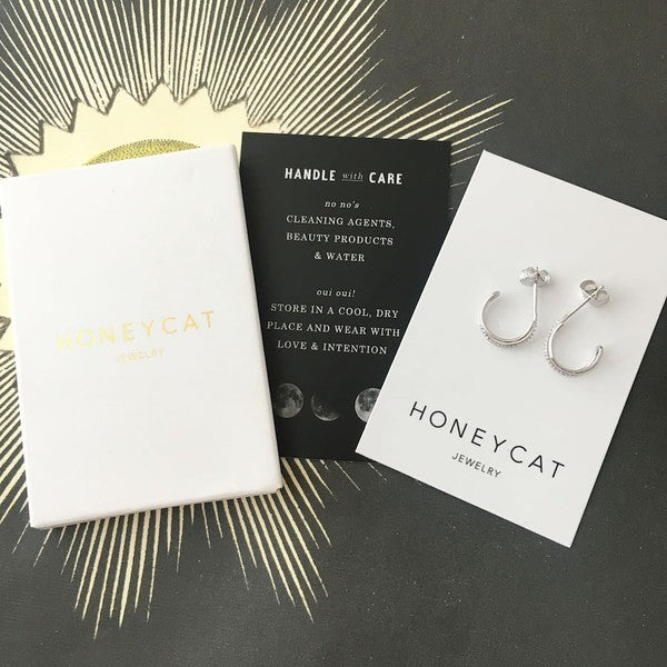 Faux Double Hoop Hug Earrings