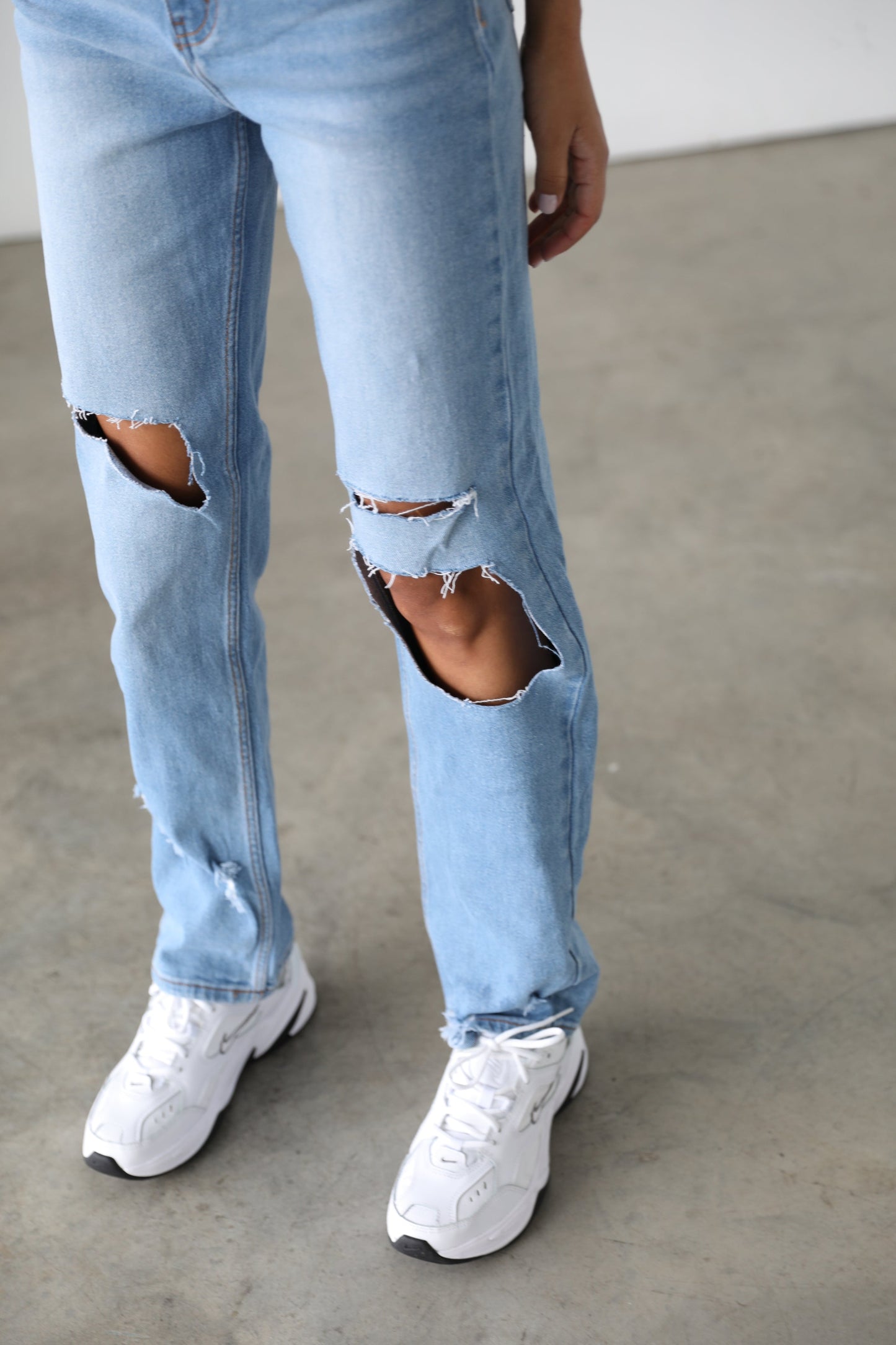 High Rise Straight Leg Denim Jeans-7105
