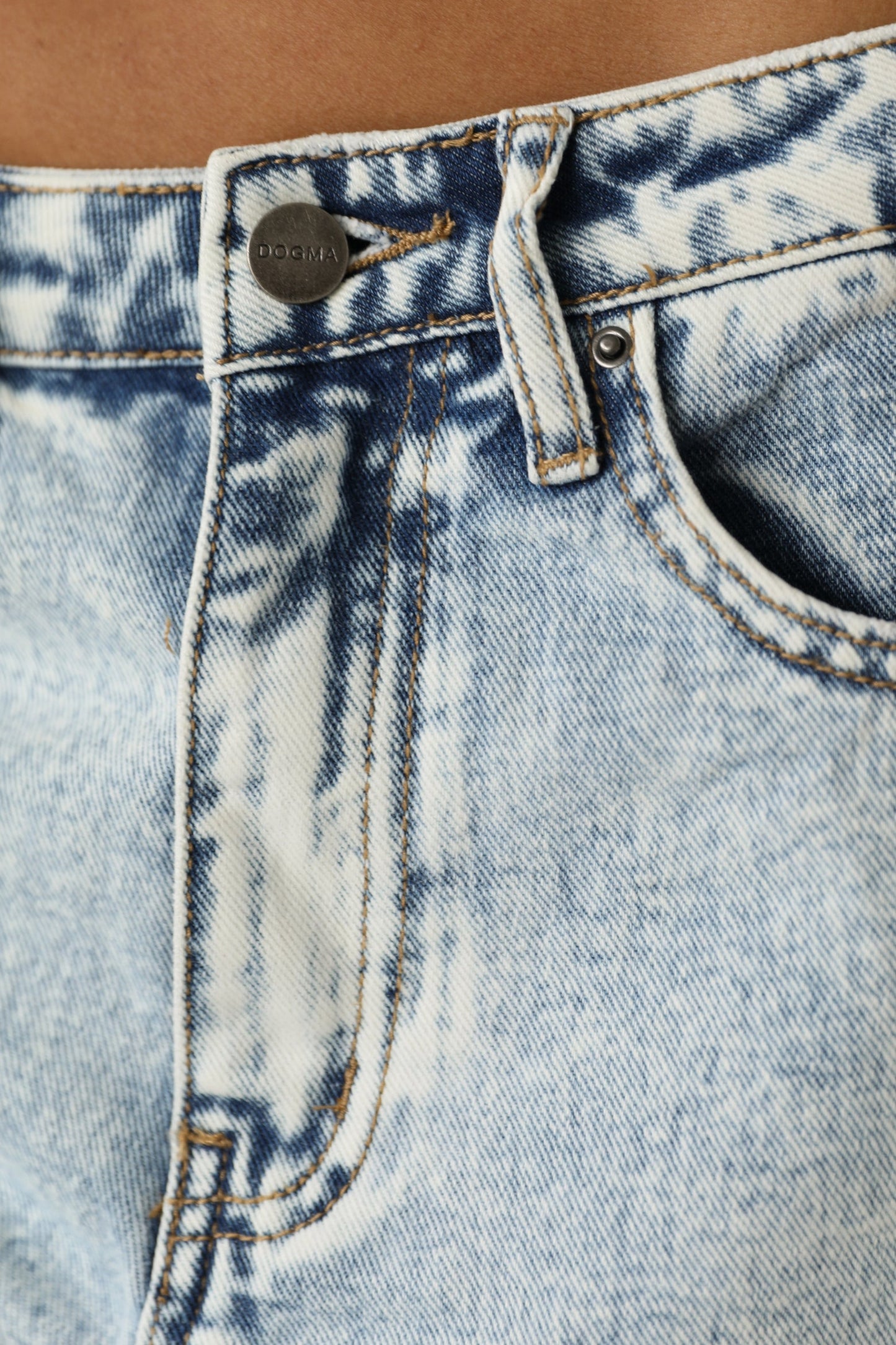 High Rise Straight Leg Denim Jeans- 7153