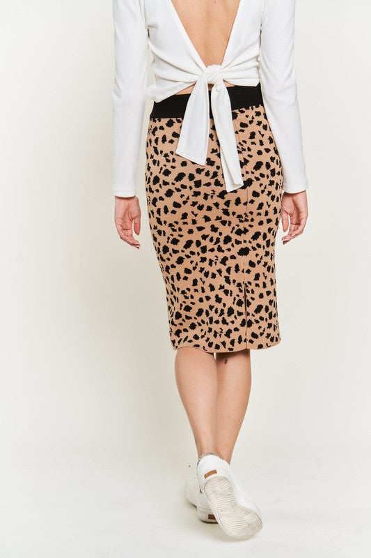 ANIMAL PRINT SWEATER SKIRTS