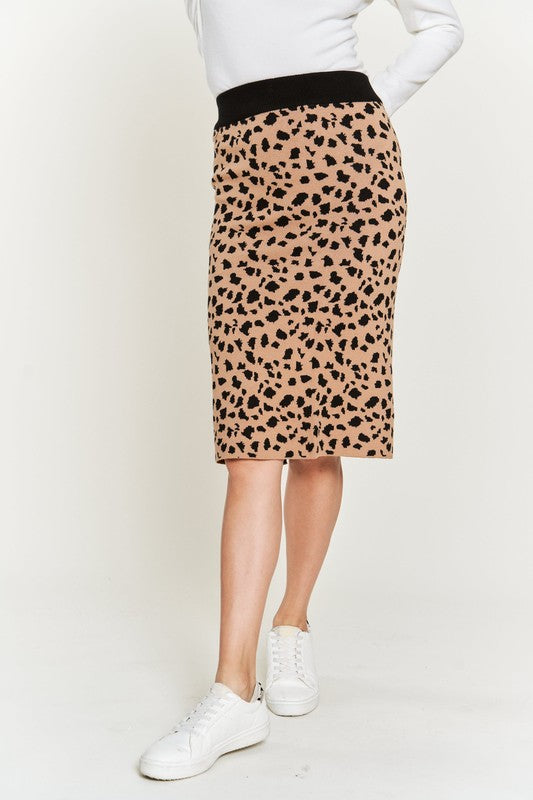 ANIMAL PRINT SWEATER SKIRTS