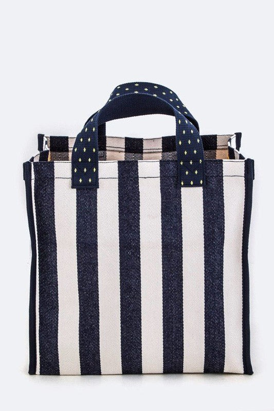 Coated Canvas Boxy Tote