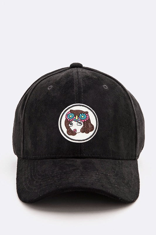 Flower Girl Iconic Patch Suede Cap