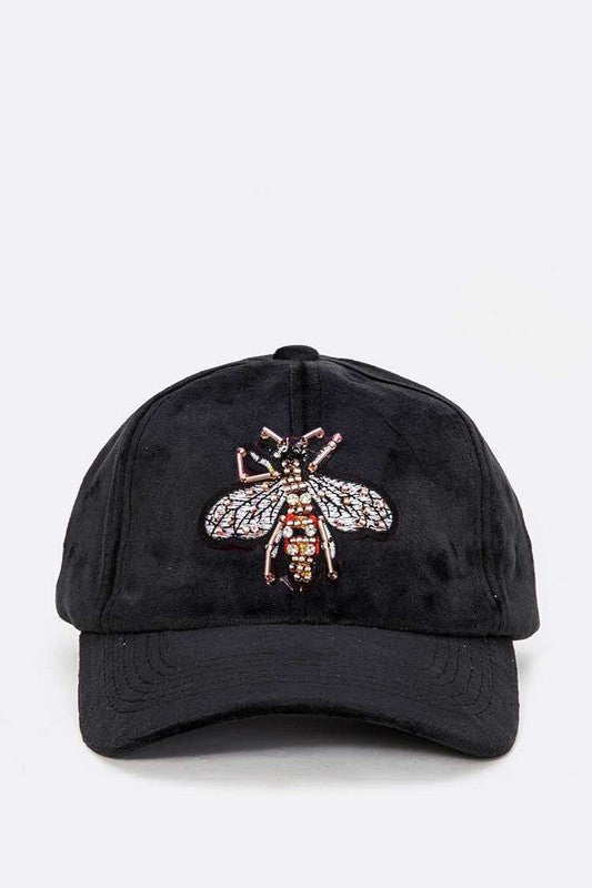 Queen Bee Patch Velour Cap