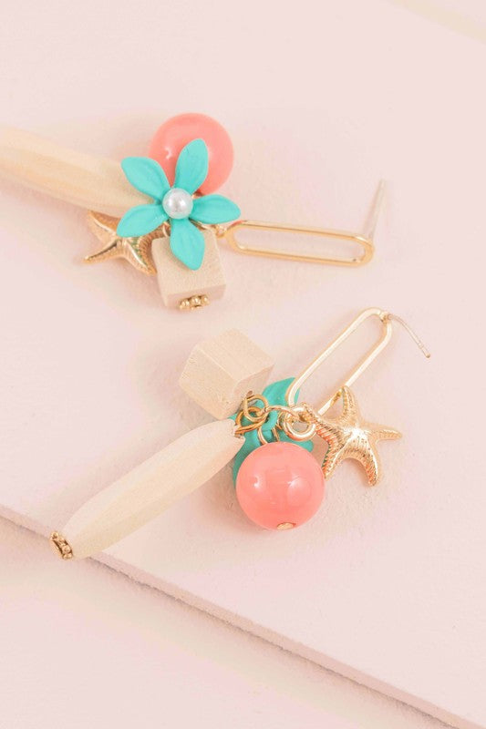 Tropically Charmed Dangle Earrings - Gold 14K