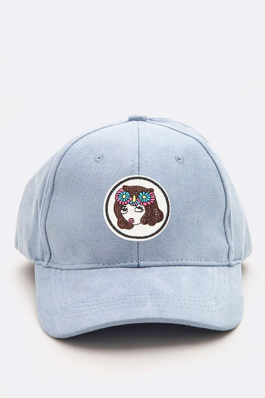 Flower Girl Iconic Patch Suede Cap