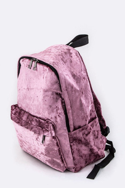 Velour Fashion Backpack