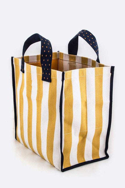 Coated Canvas Boxy Tote