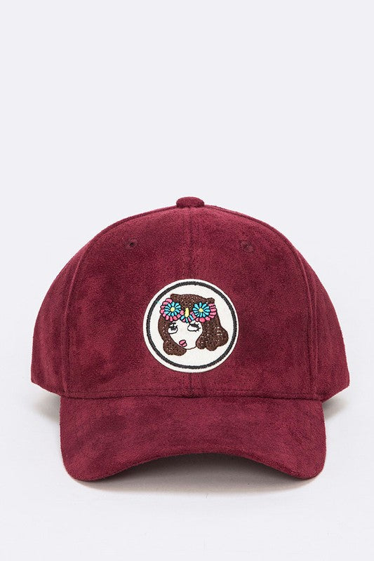 Flower Girl Iconic Patch Suede Cap