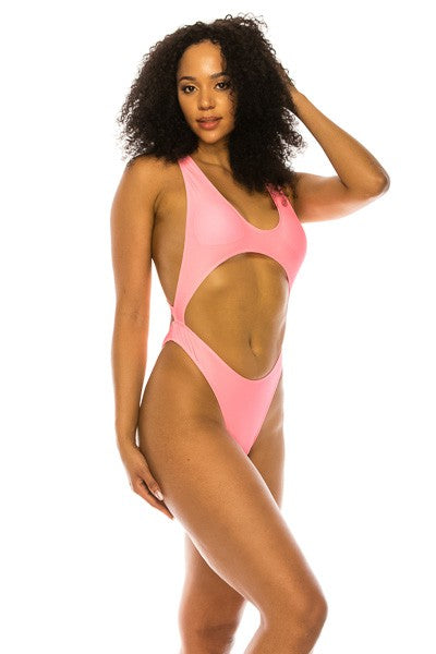 SEXY CUTOUT NEON COLOR ONE PIECE