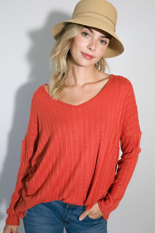 VARIEGATED CASHMERE TOP