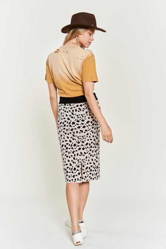 ANIMAL PRINT SWEATER SKIRTS