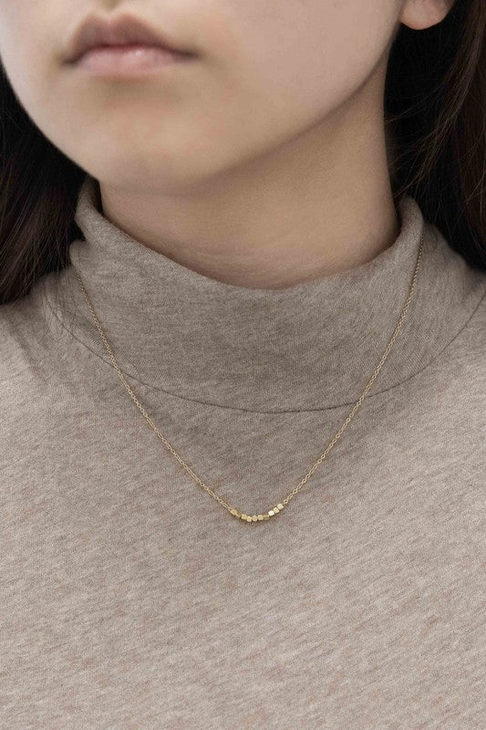 Cubed Necklace 14K