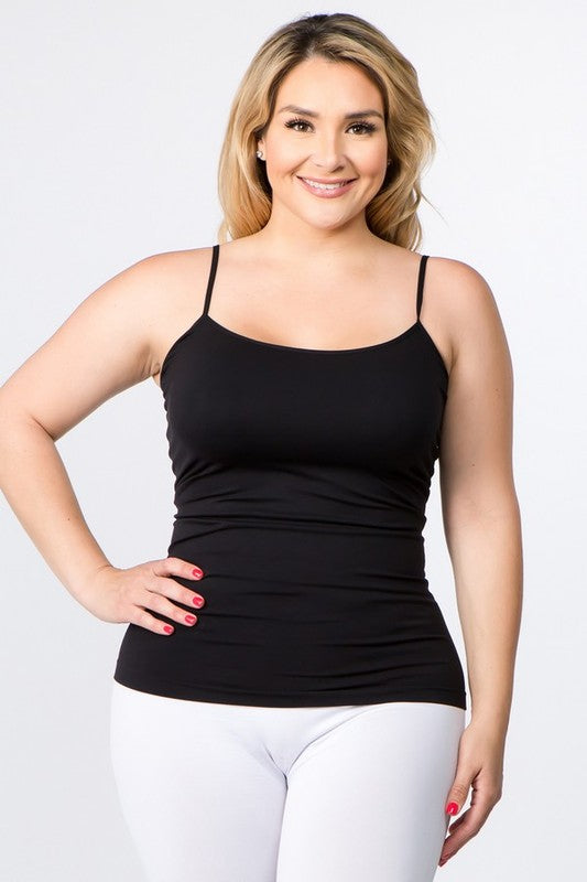 Seamless Long Spaghetti Strap Long Camisole Top