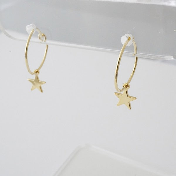 Magic Charm Star Hoops