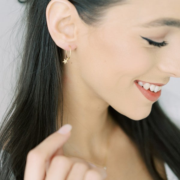 Magic Charm Star Hoops