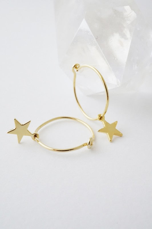 Magic Charm Star Hoops