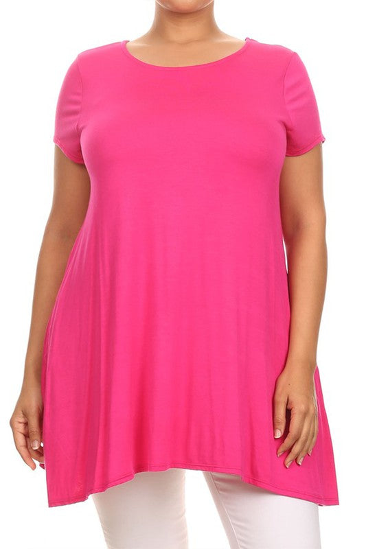 Short sleeves Side pockets Tunic top