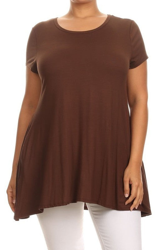 Short sleeves Side pockets Tunic top