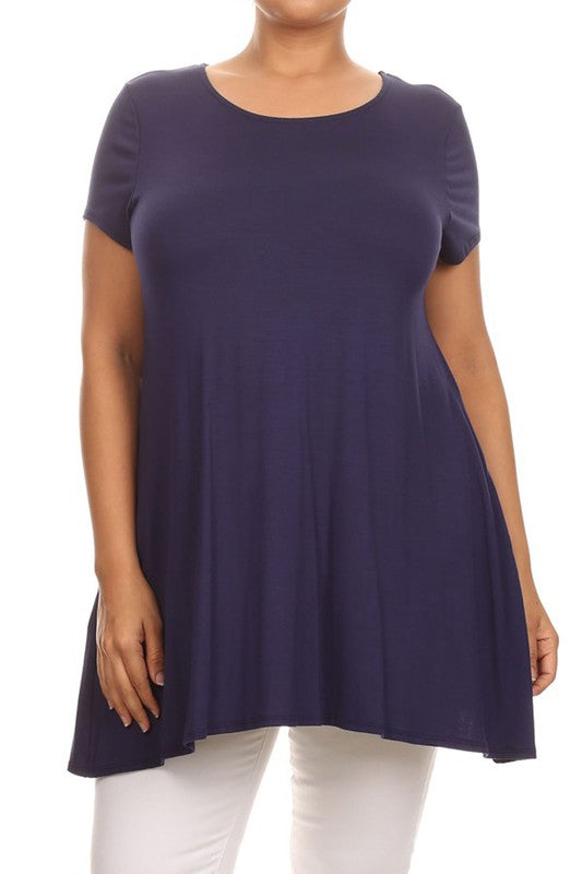 Short sleeves Side pockets Tunic top