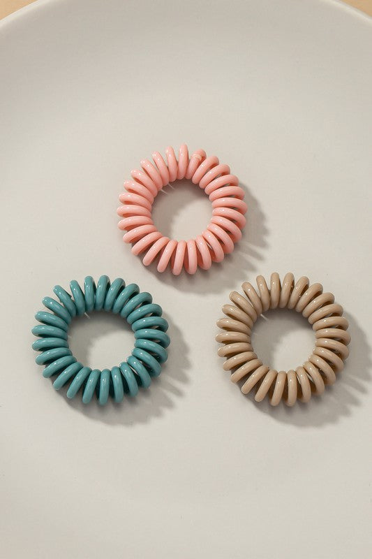 3 Pieces set coil hair ties