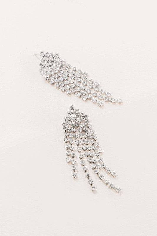 Rhinestone Tassel Earrings