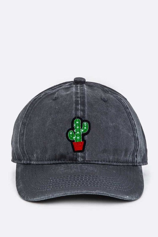 Cactus Patch Denim Cap