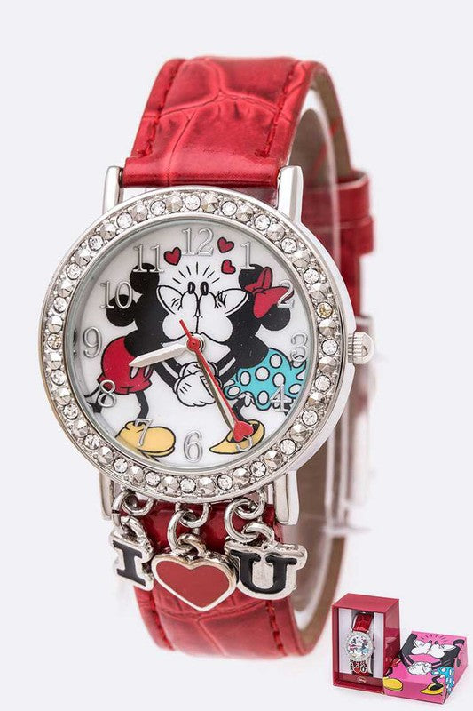 Kisses Mickey Minnie Disney Watch Gift Set