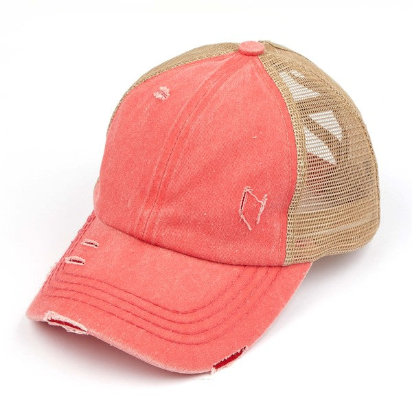 C.C Multi Level Crisscross Pony Cap