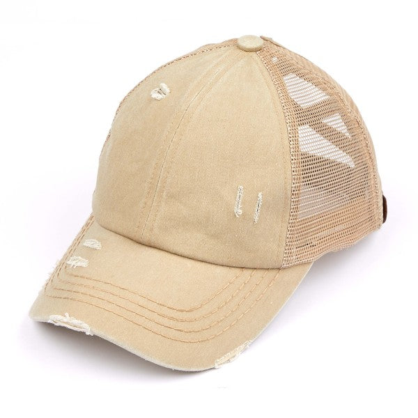 C.C Multi Level Crisscross Pony Cap