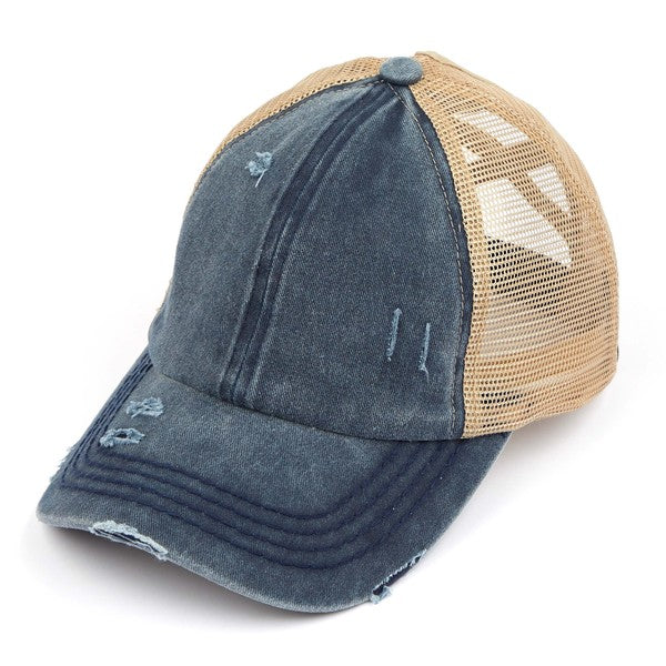 C.C Multi Level Crisscross Pony Cap