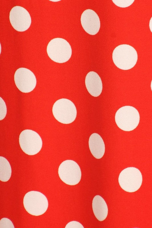 Plus size Polka dot  maxi length skirt