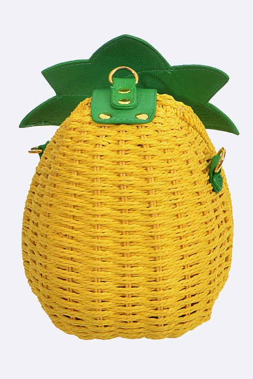 Pineapple Basket Weaved Iconic Novelty Clutch