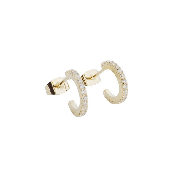 Crystal Clear Huggie Hoops