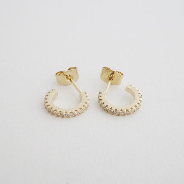 Crystal Clear Huggie Hoops