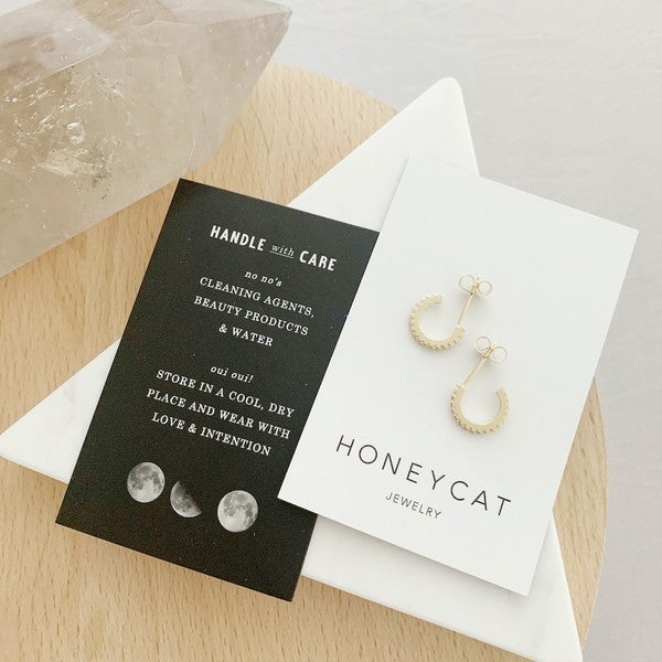 Crystal Clear Huggie Hoops