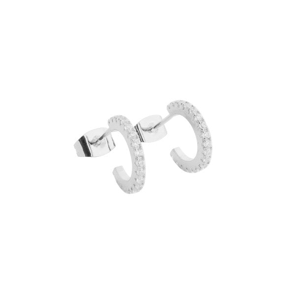 Crystal Clear Huggie Hoops