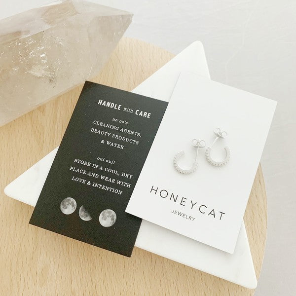 Crystal Clear Huggie Hoops