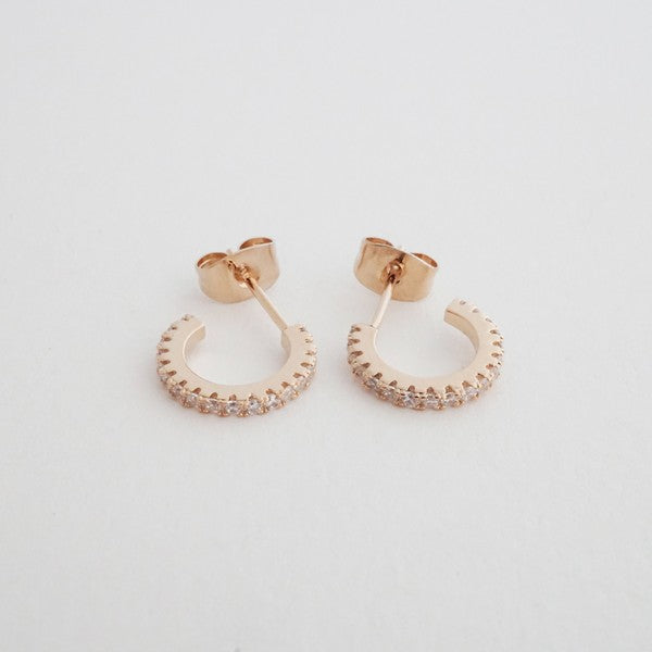 Crystal Clear Huggie Hoops