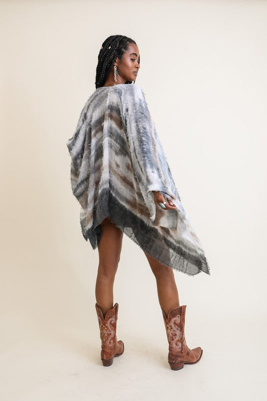 Horizontal Dip Dye Kimono