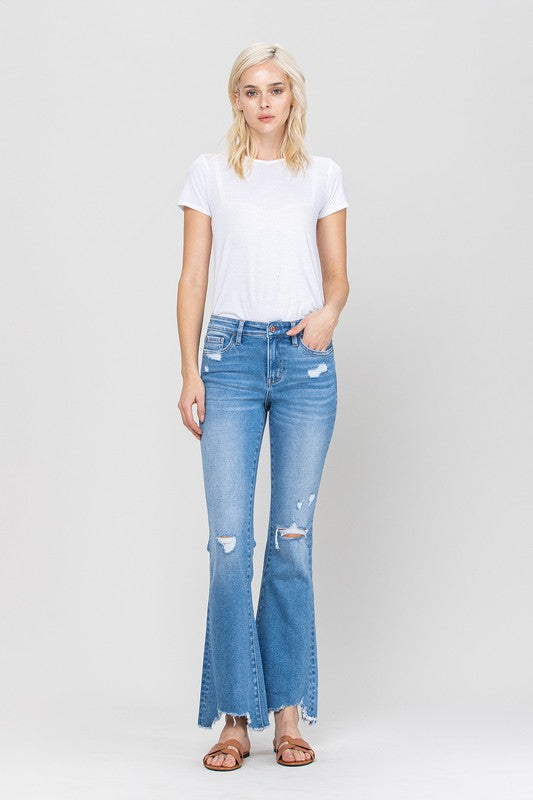 Mid-Rise Flare with Hem Detail